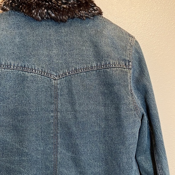 Esprit Faux Fur Lined Jean Jacket - Picture 11 of 16